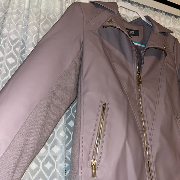 Mauve Faux Leather Jacket - Picture 3 of 6